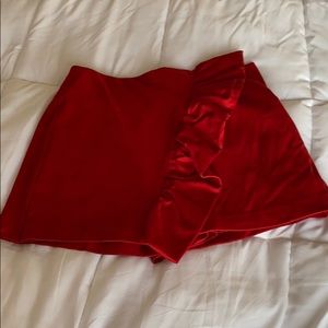 Zara suede mini skort